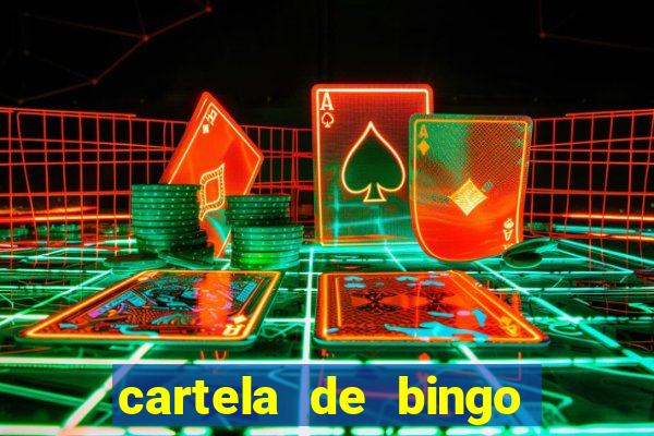 cartela de bingo cha de bebe